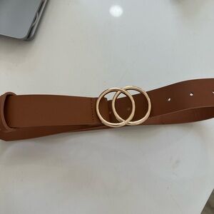 Leather Belts with Gold Buckle - Brown and Black